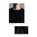 品よく煌めき重なるパール付きワッフルニット レディース ファッション | Sawa a la mode | 詳細画像4