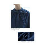 顔周りを華やかに魅せるデニムボウタイブラウス レディース ファッション | Sawa a la mode | 詳細画像4