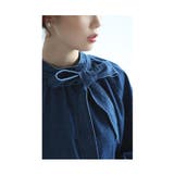 顔周りを華やかに魅せるデニムボウタイブラウス レディース ファッション | Sawa a la mode | 詳細画像8