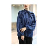 顔周りを華やかに魅せるデニムボウタイブラウス レディース ファッション | Sawa a la mode | 詳細画像10
