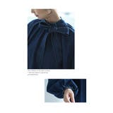 顔周りを華やかに魅せるデニムボウタイブラウス レディース ファッション | Sawa a la mode | 詳細画像12