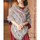ふわっとエアリーな風合いのファーニットポンチョ レディース ファッション | Sawa a la mode | 詳細画像1