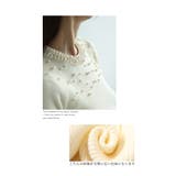 首元に輝き放つパールネックリブニットトップス レディース ファッション | Sawa a la mode | 詳細画像4