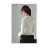 首元に輝き放つパールネックリブニットトップス レディース ファッション | Sawa a la mode | 詳細画像7