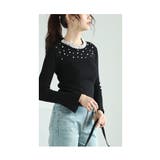 首元に輝き放つパールネックリブニットトップス レディース ファッション | Sawa a la mode | 詳細画像13