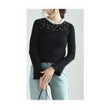 首元に輝き放つパールネックリブニットトップス レディース ファッション | Sawa a la mode | 詳細画像19