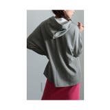 柔らかなモード感スクエア柄プリントフーディー レディース ファッション | Sawa a la mode | 詳細画像9