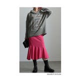柔らかなモード感スクエア柄プリントフーディー レディース ファッション | Sawa a la mode | 詳細画像15