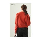 艶やかなパールの花が咲くダイヤ柄ラメニットカーディガン レディース ファッション | Sawa a la mode | 詳細画像7