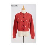 艶やかなパールの花が咲くダイヤ柄ラメニットカーディガン レディース ファッション | Sawa a la mode | 詳細画像20
