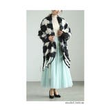四葉の葉が浮かび上がるふわふわチェックストール レディース ファッション | Sawa a la mode | 詳細画像10
