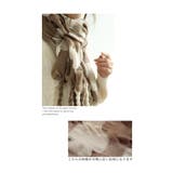四葉の葉が浮かび上がるふわふわチェックストール レディース ファッション | Sawa a la mode | 詳細画像12