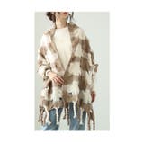 四葉の葉が浮かび上がるふわふわチェックストール レディース ファッション | Sawa a la mode | 詳細画像19