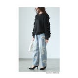 パールを纏ったフリルが流れるトレーナートップス レディース ファッション | Sawa a la mode | 詳細画像10
