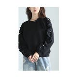 パールを纏ったフリルが流れるトレーナートップス レディース ファッション | Sawa a la mode | 詳細画像11