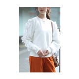 パールを纏ったフリルが流れるトレーナートップス レディース ファッション | Sawa a la mode | 詳細画像13