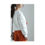 パールを纏ったフリルが流れるトレーナートップス レディース ファッション | Sawa a la mode | 詳細画像15