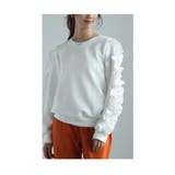 パールを纏ったフリルが流れるトレーナートップス レディース ファッション | Sawa a la mode | 詳細画像19