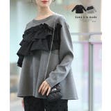 たっぷりフリルのドッキングペプラムカットソートップス レディース ファッション | Sawa a la mode | 詳細画像1
