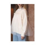 ふんわり抜け感が今っぽいチュールドッキングニットトップス レディース ファッション | Sawa a la mode | 詳細画像11