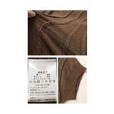流れるケーブル模様ハイネックニットチュニック レディース ファッション | Sawa a la mode | 詳細画像24