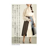切替バイカラーのモードなアシンメトリーレザースカート レディース ファッション | Sawa a la mode | 詳細画像6