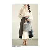 切替バイカラーのモードなアシンメトリーレザースカート レディース ファッション | Sawa a la mode | 詳細画像13