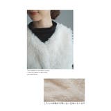 シーズンムードを盛り上げる異素材切替ファーベスト レディース ファッション | Sawa a la mode | 詳細画像4