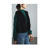 シーズンムードを盛り上げる異素材切替ファーベスト レディース ファッション | Sawa a la mode | 詳細画像17