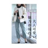 「パール×ペプラム」中綿キルティングジャケット レディース ファッション | Sawa a la mode | 詳細画像3