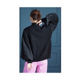 上品にオトナ映えする異素材プリーツ袖ニット レディース ファッション | Sawa a la mode | 詳細画像7