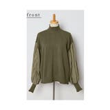 上品にオトナ映えする異素材プリーツ袖ニット レディース ファッション | Sawa a la mode | 詳細画像20