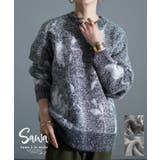 上品さが奏で合う花柄ラメシャギーニット レディース ファッション | Sawa a la mode | 詳細画像1
