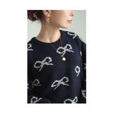 こなれた大人の可愛さ溢れるリボン柄ニットプルオーバー レディース ファッション | Sawa a la mode | 詳細画像8