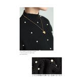 パールベストとワンピースのニットアンサンブル レディース ファッション | Sawa a la mode | 詳細画像4