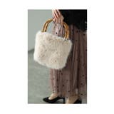 お洒落なバンブーハンドルのエコファーバッグ レディース ファッション | Sawa a la mode | 詳細画像17