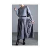 着痩せる魔法のライン異素材プリーツワンピース レディース ファッション | Sawa a la mode | 詳細画像13 