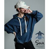 洒落感纏うオトナ顔デニムフーディートップス レディース ファッション | Sawa a la mode | 詳細画像1 