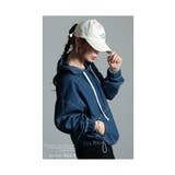 洒落感纏うオトナ顔デニムフーディートップス レディース ファッション | Sawa a la mode | 詳細画像11 