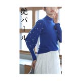 パールの粒が降り注ぐパフスリーブニットトップス レディース ファッション | Sawa a la mode | 詳細画像5