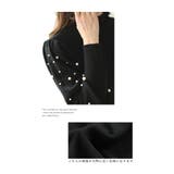 パールの粒が降り注ぐパフスリーブニットトップス レディース ファッション | Sawa a la mode | 詳細画像10
