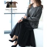 裾が揺れるティアードフレアのドッキングワンピース レディース ファッション | Sawa a la mode | 詳細画像1