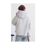 ダブルフェイスフード付き2wayウール混ジャケット レディース ファッション | Sawa a la mode | 詳細画像7