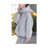 ダブルフェイスフード付き2wayウール混ジャケット レディース ファッション | Sawa a la mode | 詳細画像14