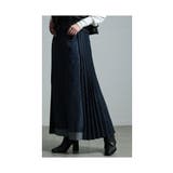甘さを重ねるプリーツ異素材ワイドデニムパンツ レディース ファッション | Sawa a la mode | 詳細画像14
