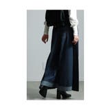 甘さを重ねるプリーツ異素材ワイドデニムパンツ レディース ファッション | Sawa a la mode | 詳細画像19