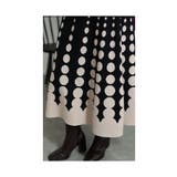 キャッチーなレトロ感ドット柄ニットスカート レディース ファッション | Sawa a la mode | 詳細画像7