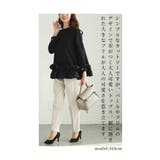 艶めく袖パール付き裾シャーリングフリルトップス レディース ファッション | Sawa a la mode | 詳細画像6