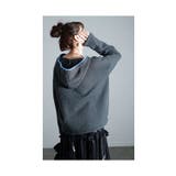 配色スカラップが効くステッチニットパーカー レディース ファッション | Sawa a la mode | 詳細画像8