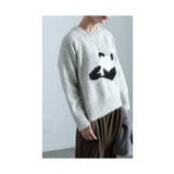 キャッチーなアイコン照れ屋パンダ柄ニット レディース ファッション | Sawa a la mode | 詳細画像13